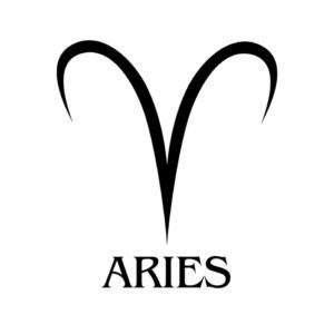 Minimalistic Aries Zodiac Machine Embroidery Design, Horoscope Sign Embroidery File