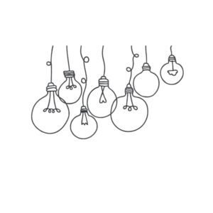 A Lot Of Bulbs Outline Machine Embroidery Design, Home Embroidery File