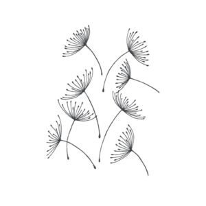 Lots Of Dandelions Machine Embroidery Design, Flower Outline Embroidery File