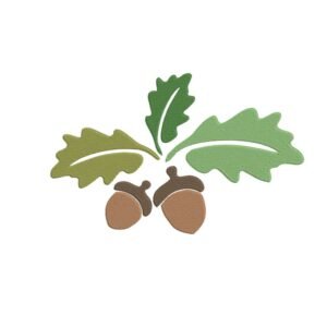 Acorns Machine Embroidery Design, Autumn Fall Season Embroidery File