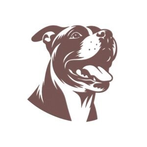 Amstaff Dog Machine Embroidery Design, Puppy Breed Embroidery File