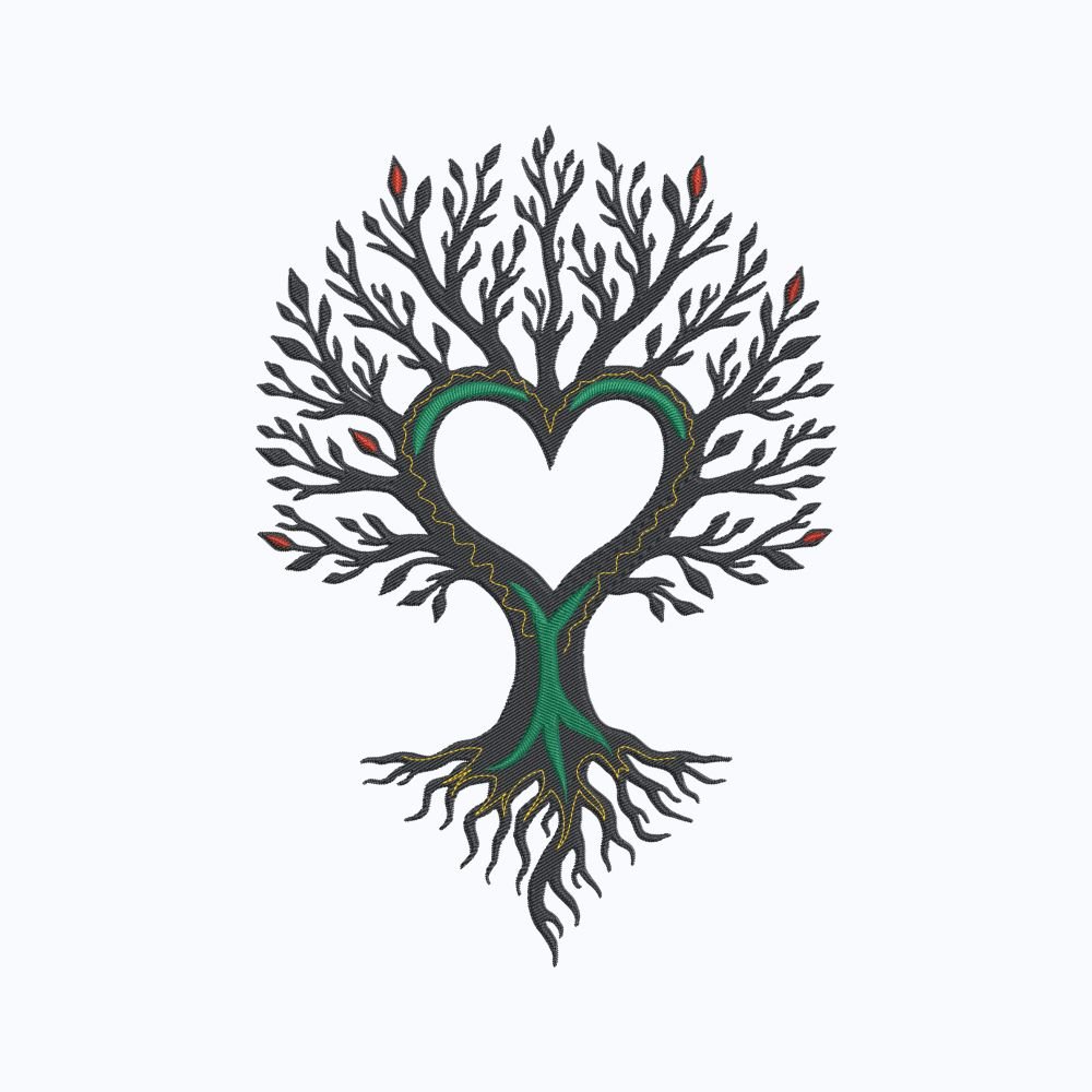 Ancestral Tree Machine Embroidery Design, Nature Embroidery File