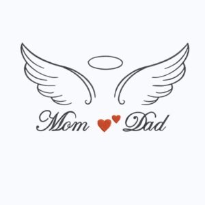 Mom And Dad Angel Machine Embroidery Design, Home And Family Embroidery File