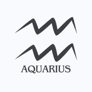 Minimalistic Aquarius Zodiac Machine Embroidery Design, Horoscope Sign Embroidery File