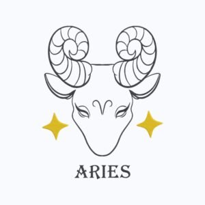 Aries Zodiac Sign Machine Embroidery Design, Horoscope Sign Embroidery File