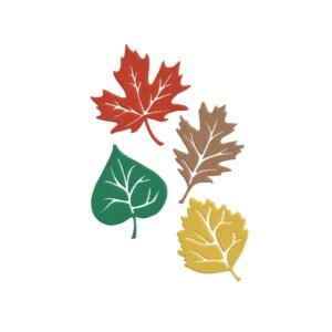 Autumn Leaves Machine Embroidery Design, Fall Season Embroidery File