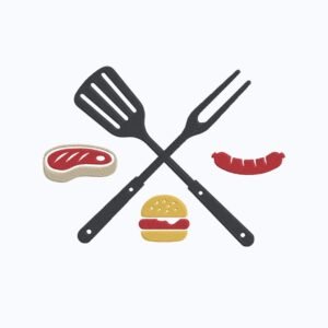 BBQ Grill Machine Embroidery Design, Beautiful And Simple Kitchen Embroidery File