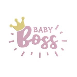 Baby Boss Pink Machine Embroidery Design, Kids Embroidery File