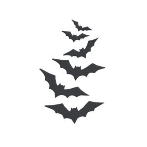 Bat Crowd Machine Embroidery Design, Halloween Embroidery File