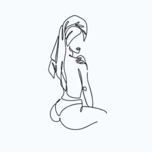 Bathroom Woman Machine Embroidery Design, Female Embroidery File