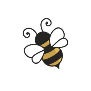 Simple Bee Machine Embroidery Design, Animal Embroidery File