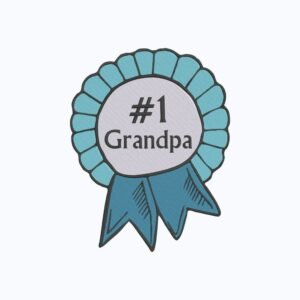 Best Grandpa Award Machine Embroidery Design, Gift For Loved One Embroidery File