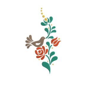 Bird And Flowers Machine Embroidery Design, Birds Embroidery File