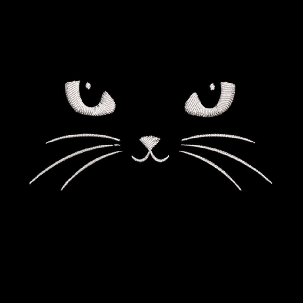 Mystical Black Cat Machine Embroidery Design, Kitten Embroidery File
