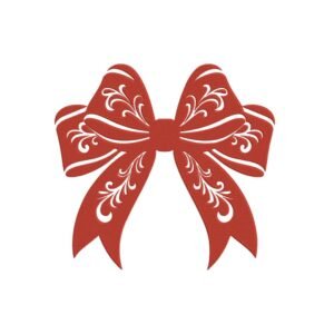Festive Bow Machine Embroidery Design, Beautiful Artistic Embroidery File