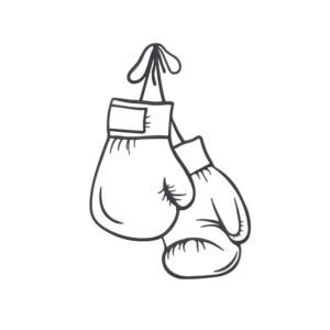 Boxing Gloves Machine Embroidery Design, Hobby and Activity for Men Embroidery File
