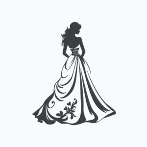Elegant Bride Machine Embroidery Design, Wedding Marriage Embroidery File