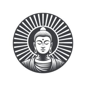Radiant Buddha Face Machine Embroidery Design, Boho Spiritual Embroidery File
