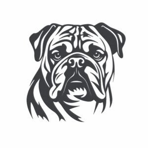 English Bulldog Machine Embroidery Design, Puppy Breed Embroidery File
