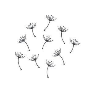 Bunch Of Dandelions Machine Embroidery Design, Flower Embroidery File
