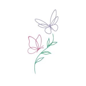 Elegant Butterfly Duo Machine Embroidery Design, Butterflies Embroidery File