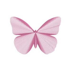 Spiral Butterfly Machine Embroidery Design, Simple Butterflies Embroidery File