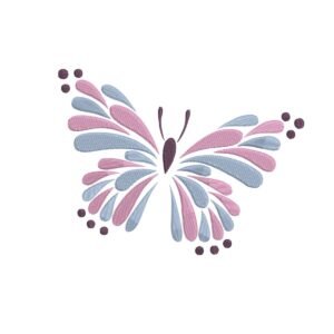 Girly Butterfly Machine Embroidery Design, Butterflies Embroidery File