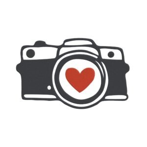 Camera With A Heart Machine Embroidery Design, Hobby and Activity for Women Embroidery File