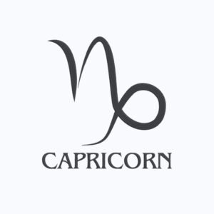 Minimalistic Capricorn Zodiac Machine Embroidery Design, Horoscope Sign Embroidery File