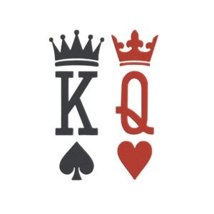 King And Queen Playing Card Machine Embroidery Design, Hobby and Activity for All Embroidery File