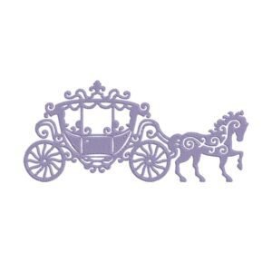 Royal Carriage With Horse Machine Embroidery Design, Boho Embroidery File