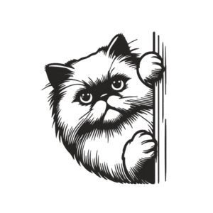 Himalayan Cat Machine Embroidery Design, Kitten Embroidery File