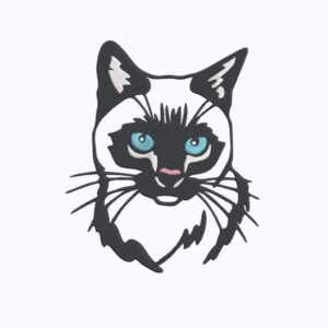 Siamese Cat Machine Embroidery Design, Kitten Embroidery File