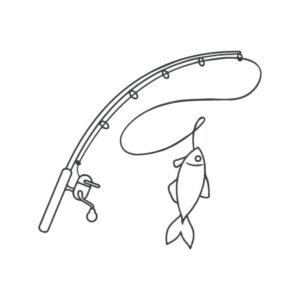 Caught Fish Machine Embroidery Design, Hobby and Activity for Men Embroidery File
