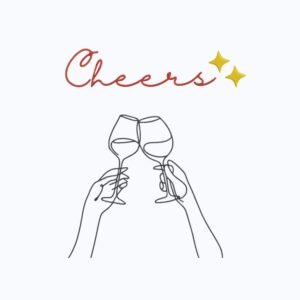 Cheers Glasses Outline Machine Embroidery Design, Minimalist Kitchen Line Art Embroidery File