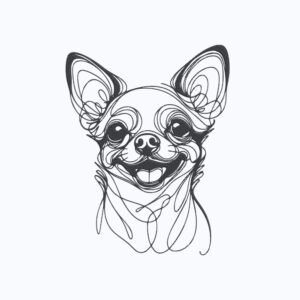 Chihuahua Dog Machine Embroidery Design, Puppy Breed Embroidery File