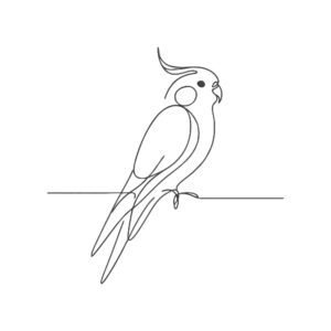 Cockatiel Parrot Machine Embroidery Design, Bird Embroidery File