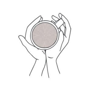 Spiral Coffee In Hands Machine Embroidery Design, Minimalist Kitchen Line Art Embroidery File
