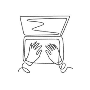 Computer Hands Outline Machine Embroidery Design, Hobby and Activity for All Embroidery File