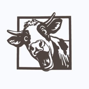 Surprised Cow Machine Embroidery Design, Animal Embroidery File