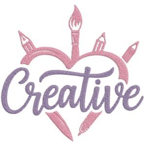 Creative Title Machine Embroidery Design, Hobby and Activity for Women Embroidery File