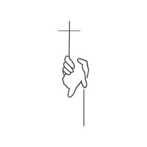 Cross In Hands Machine Embroidery Design, Spiritual Religious Embroidery File