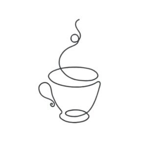 Cup Outline Machine Embroidery Design, Minimalist Kitchen Line Art Embroidery File