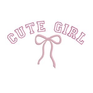 Cute Girl Machine Embroidery Design, Kids Embroidery File