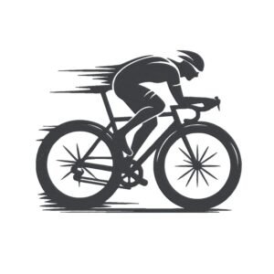 Cyclist In Motion Machine Embroidery Design, Hobby and Activity for Men Embroidery File