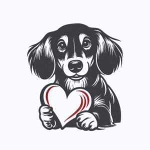 Dachshund Dog Machine Embroidery Design, Puppy Breed Embroidery File