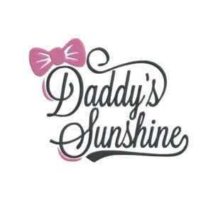 Daddys Sunshine Machine Embroidery Design, Kids Embroidery File