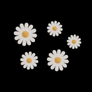 Daisy Blooms Machine Embroidery Design, Flower Embroidery File