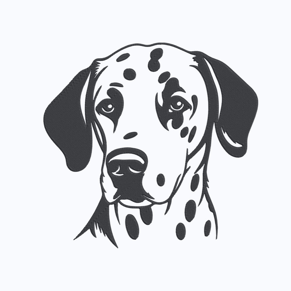 Dalmatian Dog Machine Embroidery Design, Puppy Breed Embroidery File