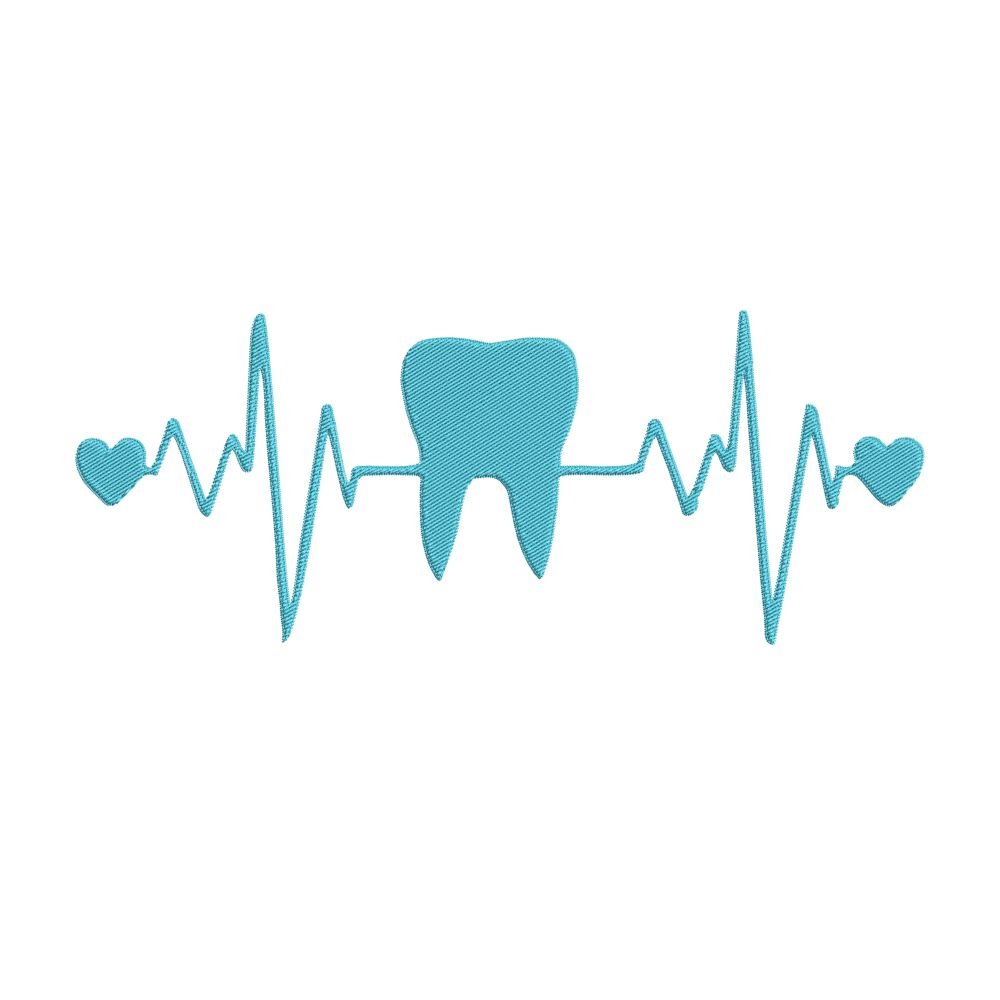 Dental Cardiogram Machine Embroidery Design, Hobby and Activity for All Embroidery File